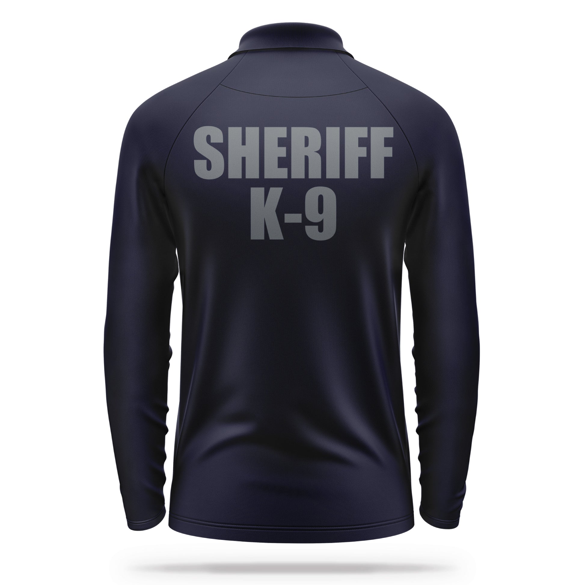 [SHERIFF K9] Men's Performance Polo Long Sleeve [NVY/GRY] 13 Fifty Apparel 
