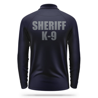 [SHERIFF K9] Men's Performance Polo Long Sleeve [NVY/GRY] 13 Fifty Apparel 