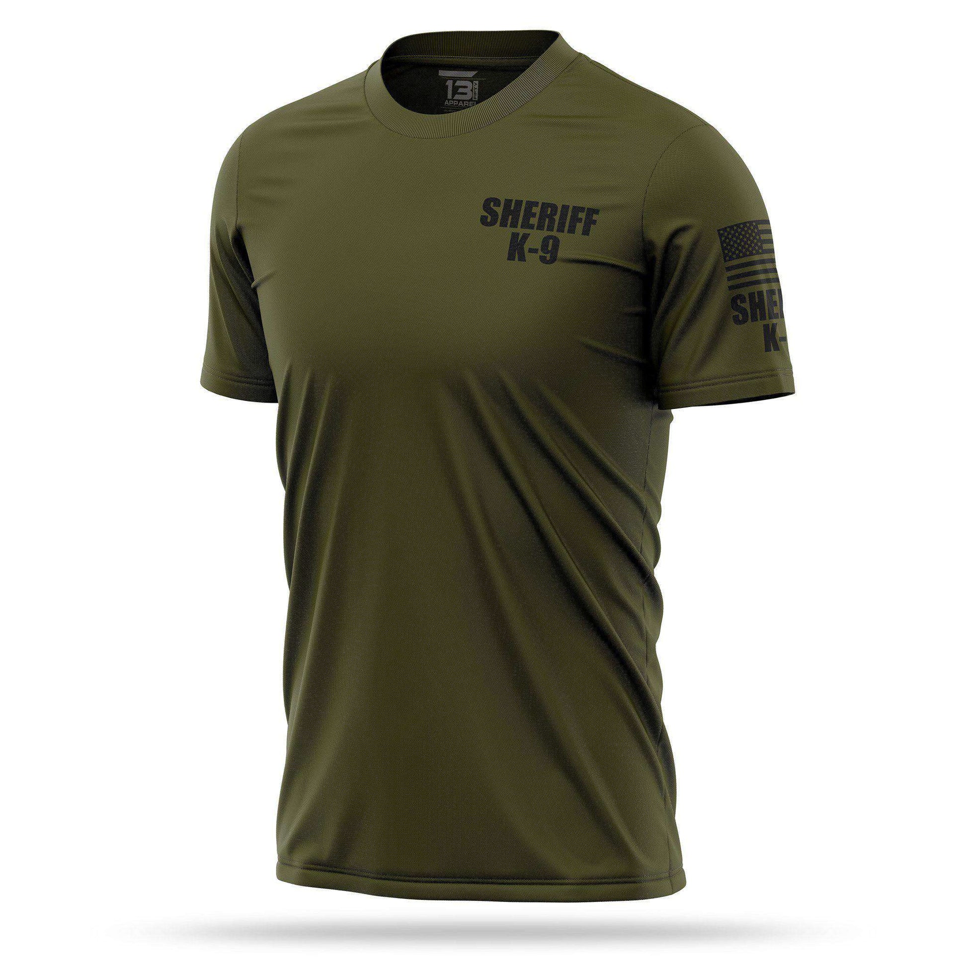 [SHERIFF K9] Men's Performance Shirt [GRN/BLK]-13 Fifty Apparel