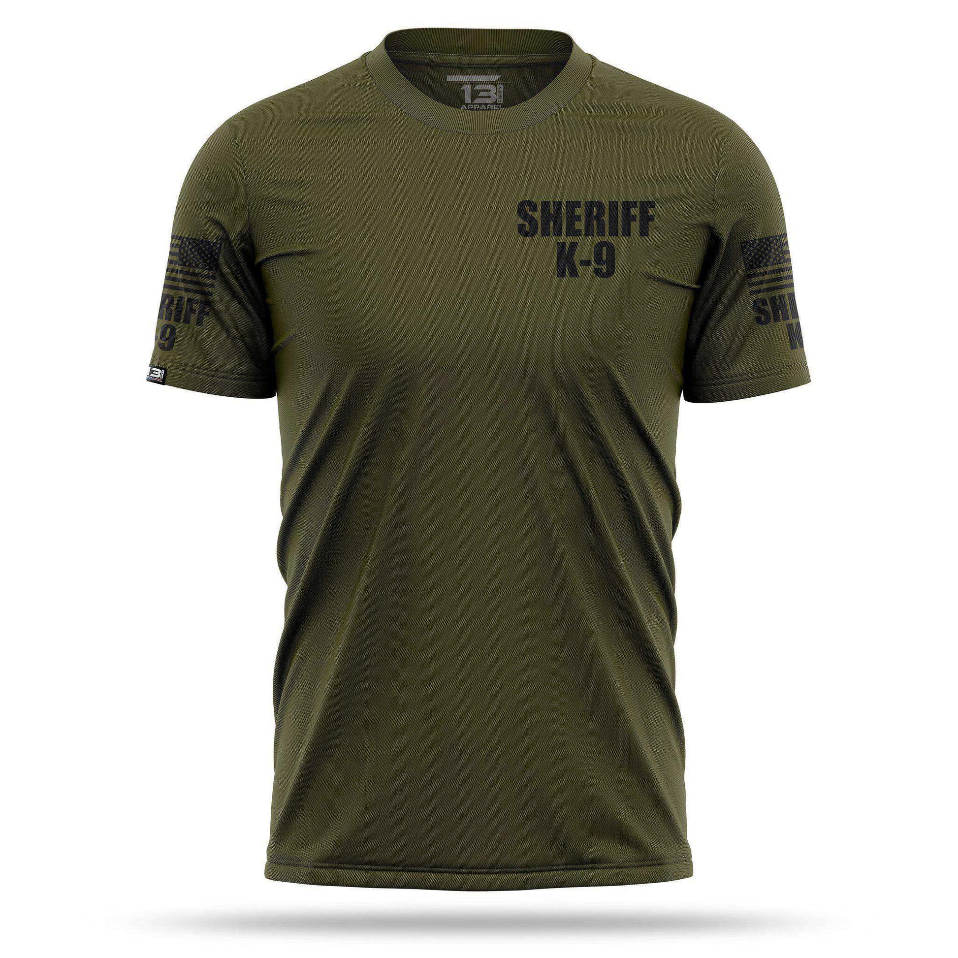 [SHERIFF K9] Men's Performance Shirt [GRN/BLK]-13 Fifty Apparel