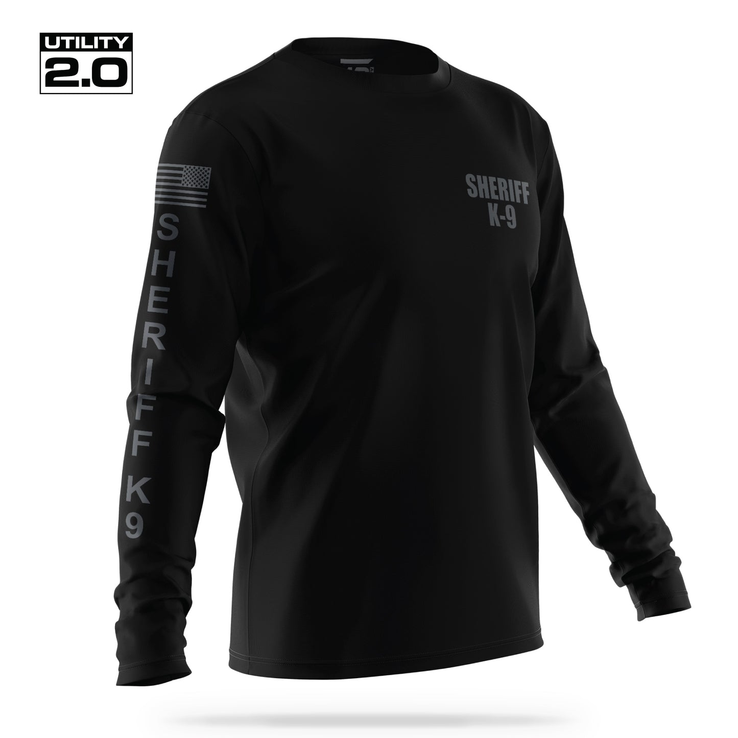 [SHERIFF K9] Men's Utility 2.0 Long Sleeve [BLK/GRY]-13 Fifty Apparel