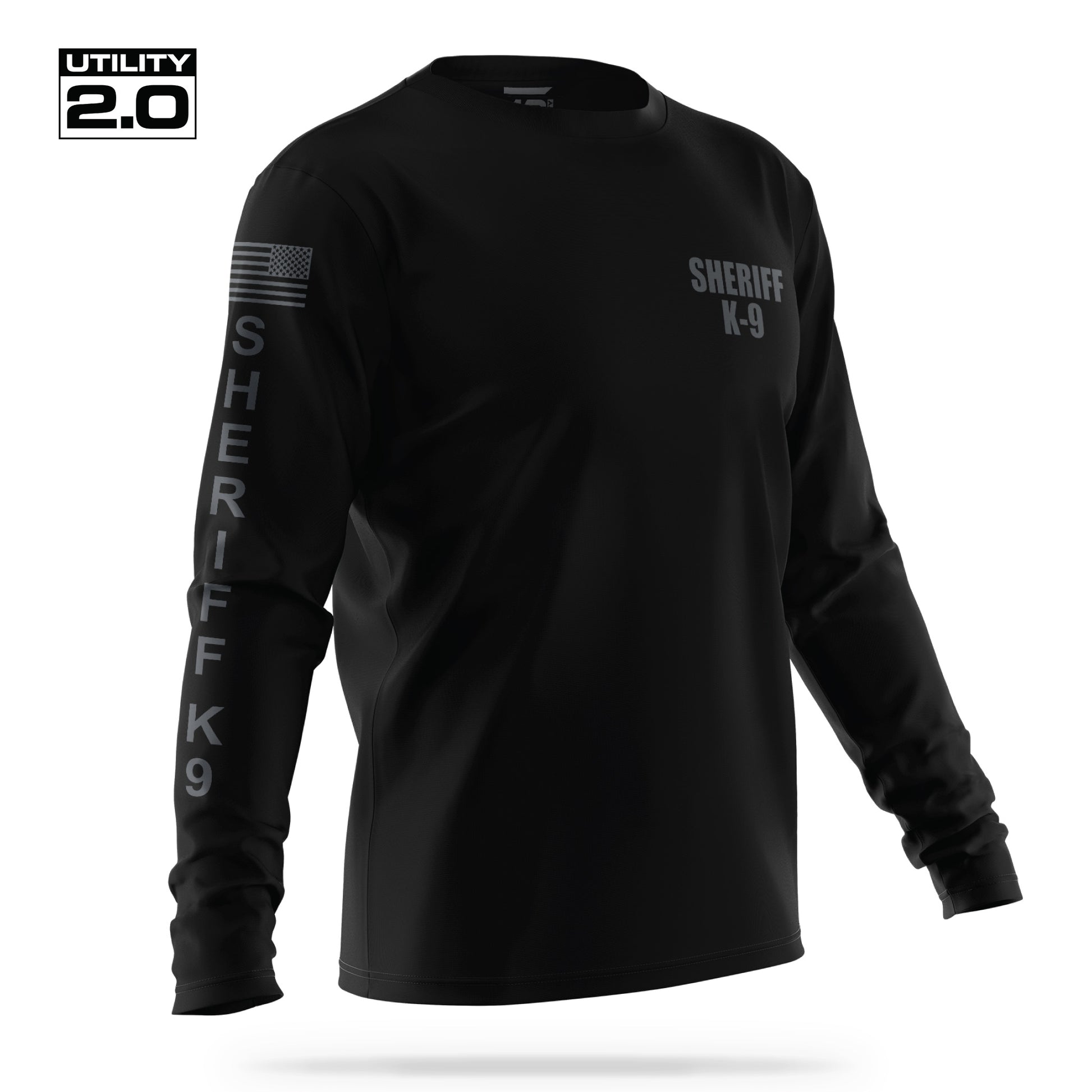 [SHERIFF K9] Men's Utility 2.0 Long Sleeve [BLK/GRY]-13 Fifty Apparel