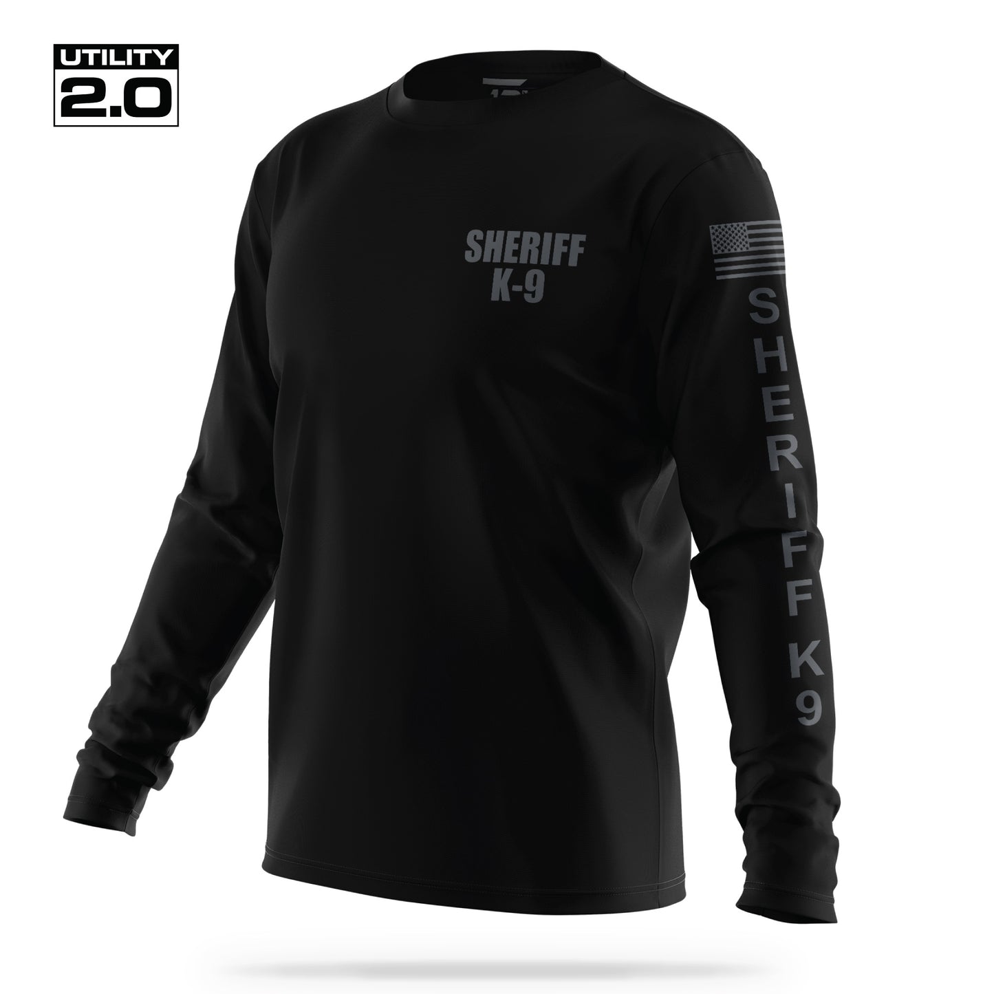 [SHERIFF K9] Men's Utility 2.0 Long Sleeve [BLK/GRY]-13 Fifty Apparel