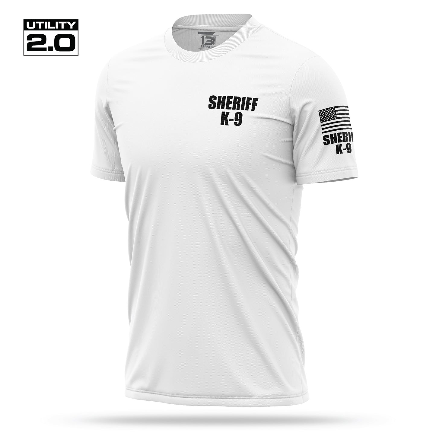[SHERIFF K9] Men's Utility 2.0 Short Sleeve [WHT/BLK]-13 Fifty Apparel