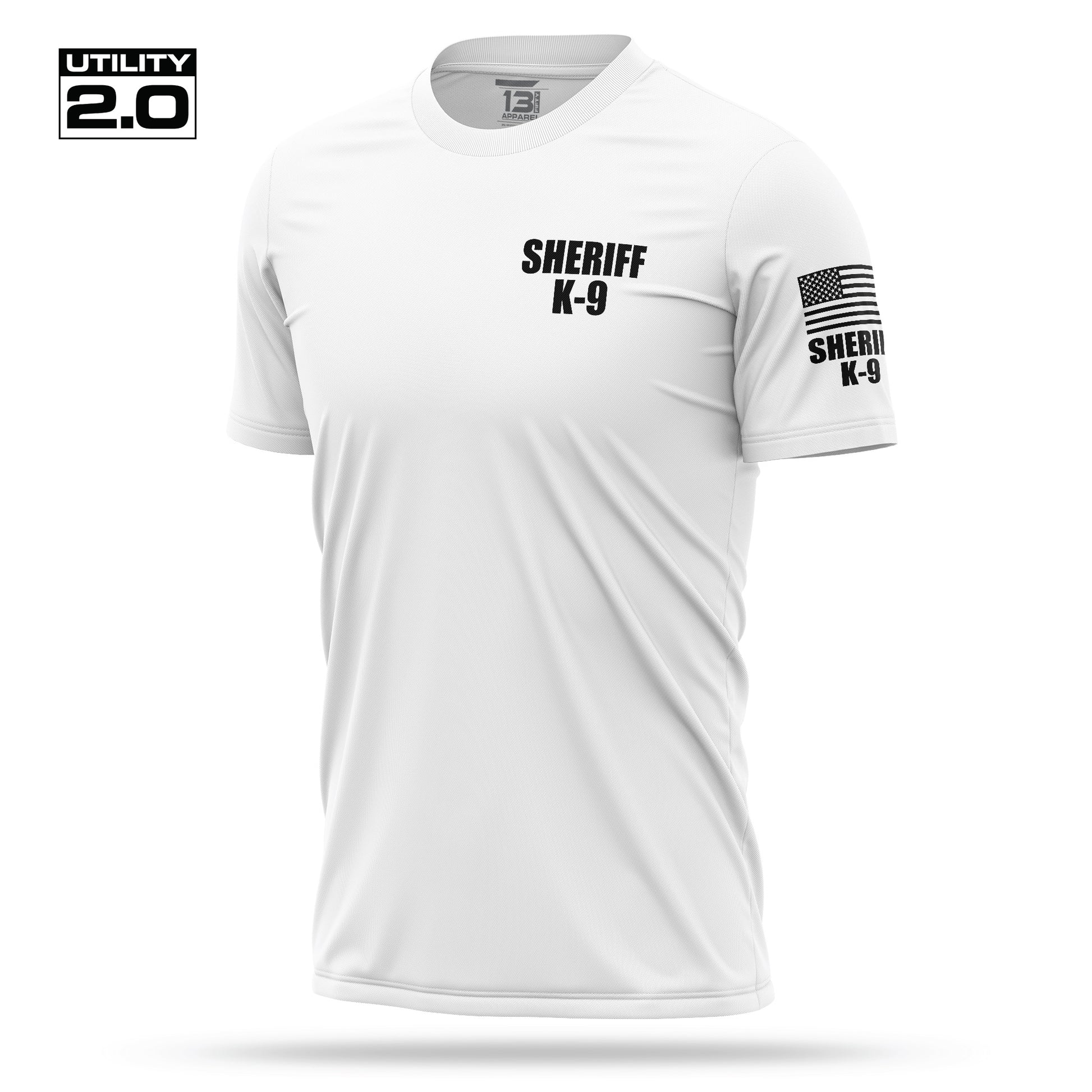 [SHERIFF K9] Men's Utility 2.0 Short Sleeve [WHT/BLK]-13 Fifty Apparel