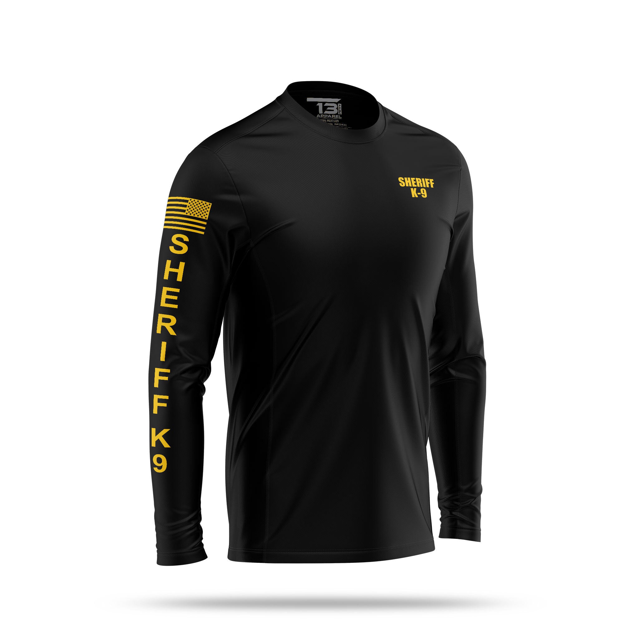 [SHERIFF K9] Men's Utility Long Sleeve [BLK/GLD]-13 Fifty Apparel