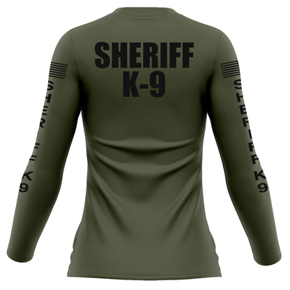 [SHERIFF K9] Women's Performance Long Sleeve [GRN/BLK]-13 Fifty Apparel