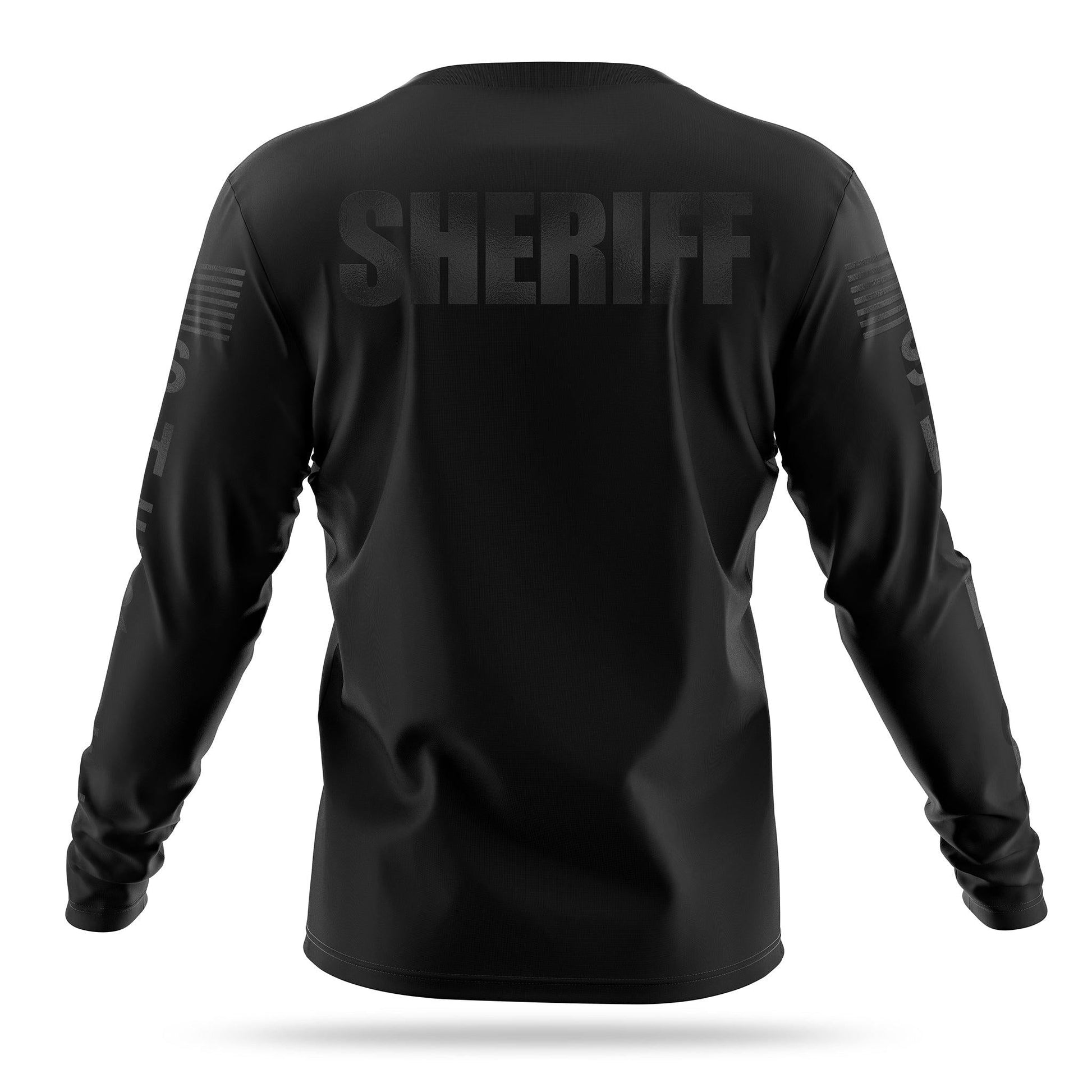[SHERIFF] Men's Performance Long Sleeve [BLK/BLK]-13 Fifty Apparel