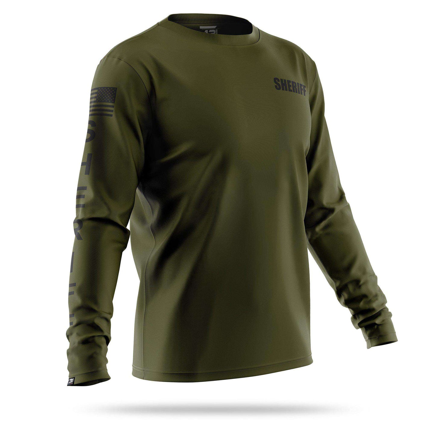 [SHERIFF] Men's Performance Long Sleeve [GRN/BLK] 13 Fifty Apparel 