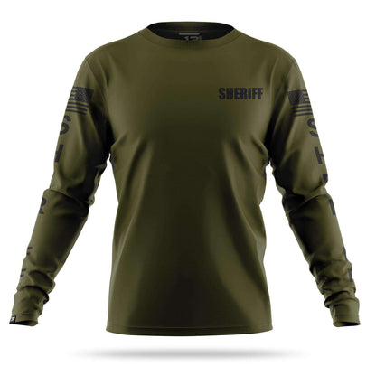 [SHERIFF] Men's Performance Long Sleeve [GRN/BLK] 13 Fifty Apparel 