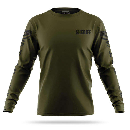 [SHERIFF] Men's Performance Long Sleeve [GRN/BLK] 13 Fifty Apparel 