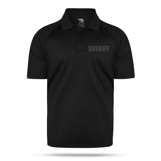 [SHERIFF] Men's Performance Polo [BLK/BLK] 13 Fifty Apparel 