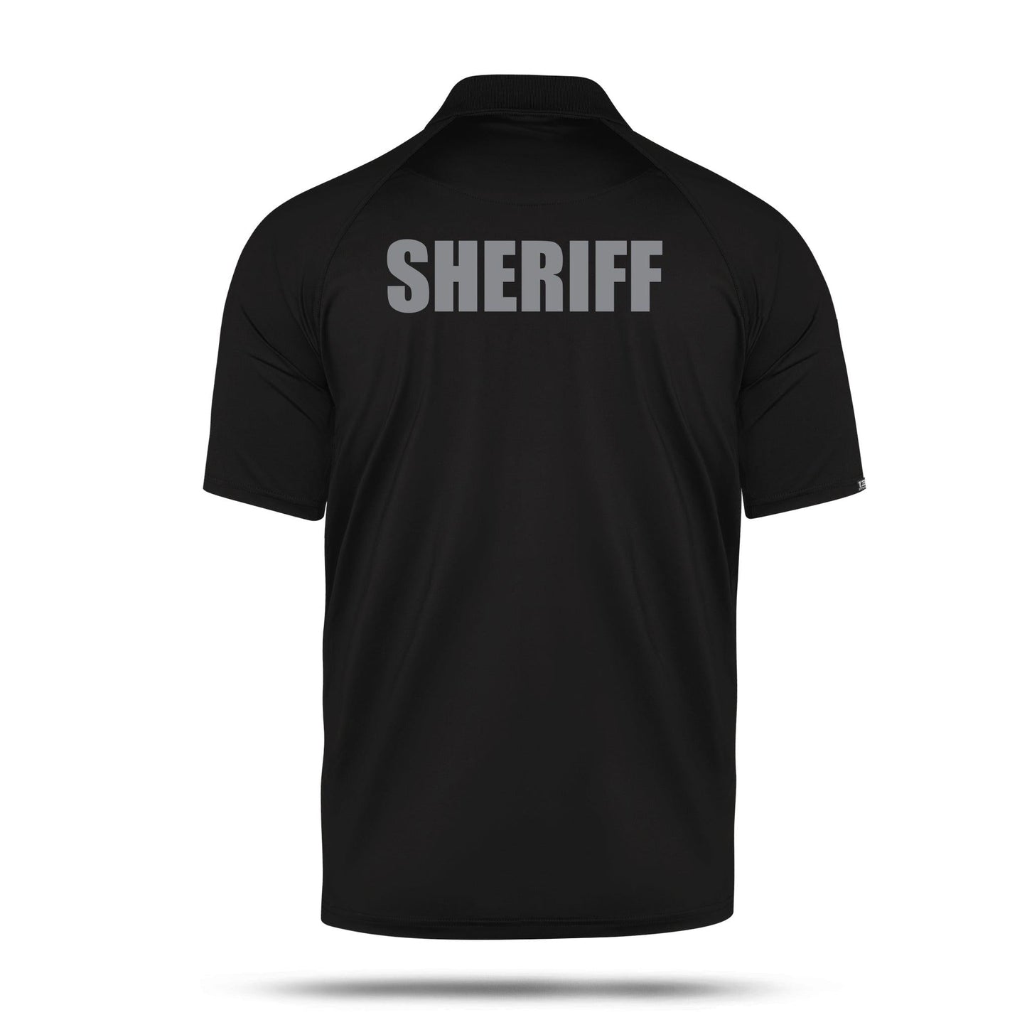 [SHERIFF] Men's Performance Polo [BLK/GRY]-13 Fifty Apparel