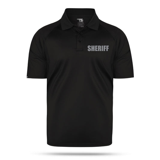 [SHERIFF] Men's Performance Polo [BLK/GRY] 13 Fifty Apparel 