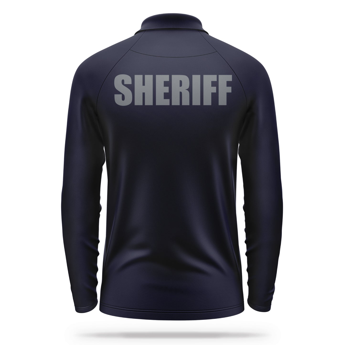 [SHERIFF] Men's Performance Polo Long Sleeve [NVY/GRY]-13 Fifty Apparel