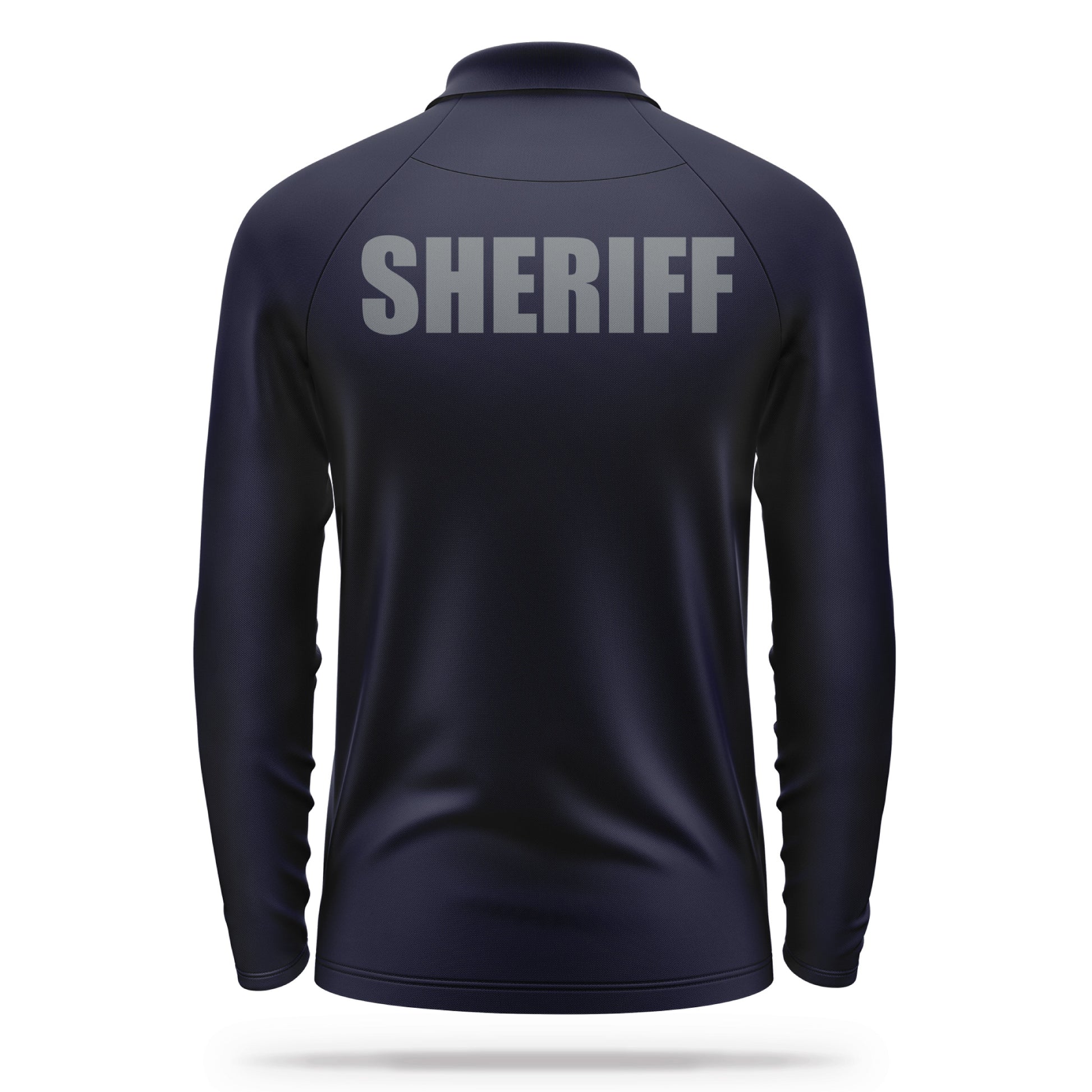 [SHERIFF] Men's Performance Polo Long Sleeve [NVY/GRY]-13 Fifty Apparel