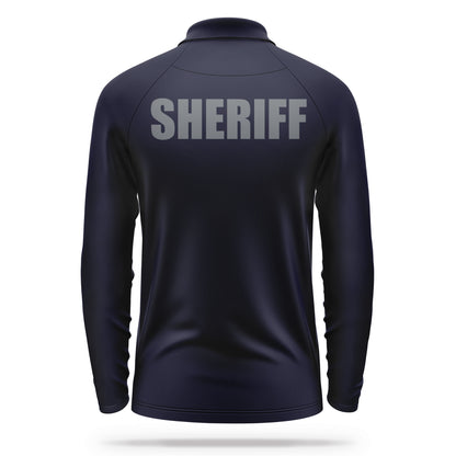 [SHERIFF] Men's Performance Polo Long Sleeve [NVY/GRY]-13 Fifty Apparel