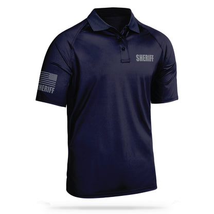 [SHERIFF] Men's Performance Polo [NVY/GRY] 13 Fifty Apparel 