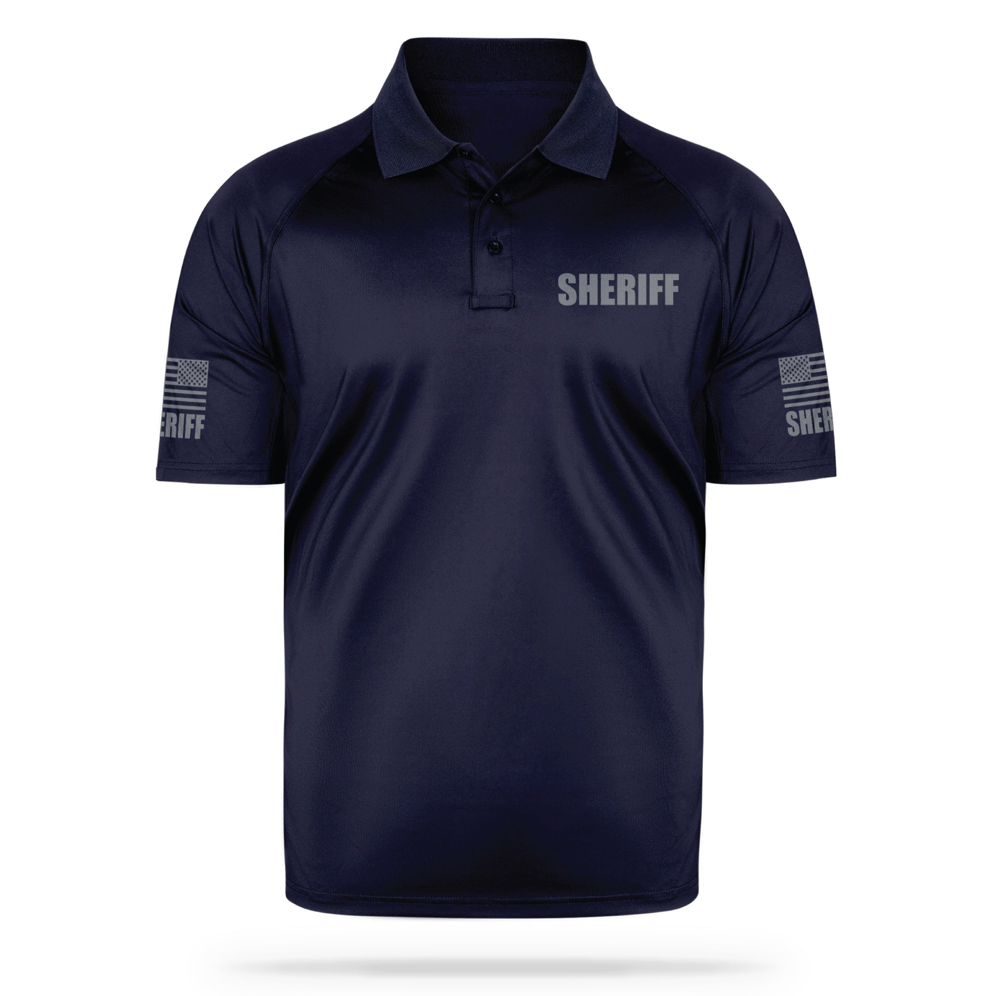 [SHERIFF] Men's Performance Polo [NVY/GRY] 13 Fifty Apparel 