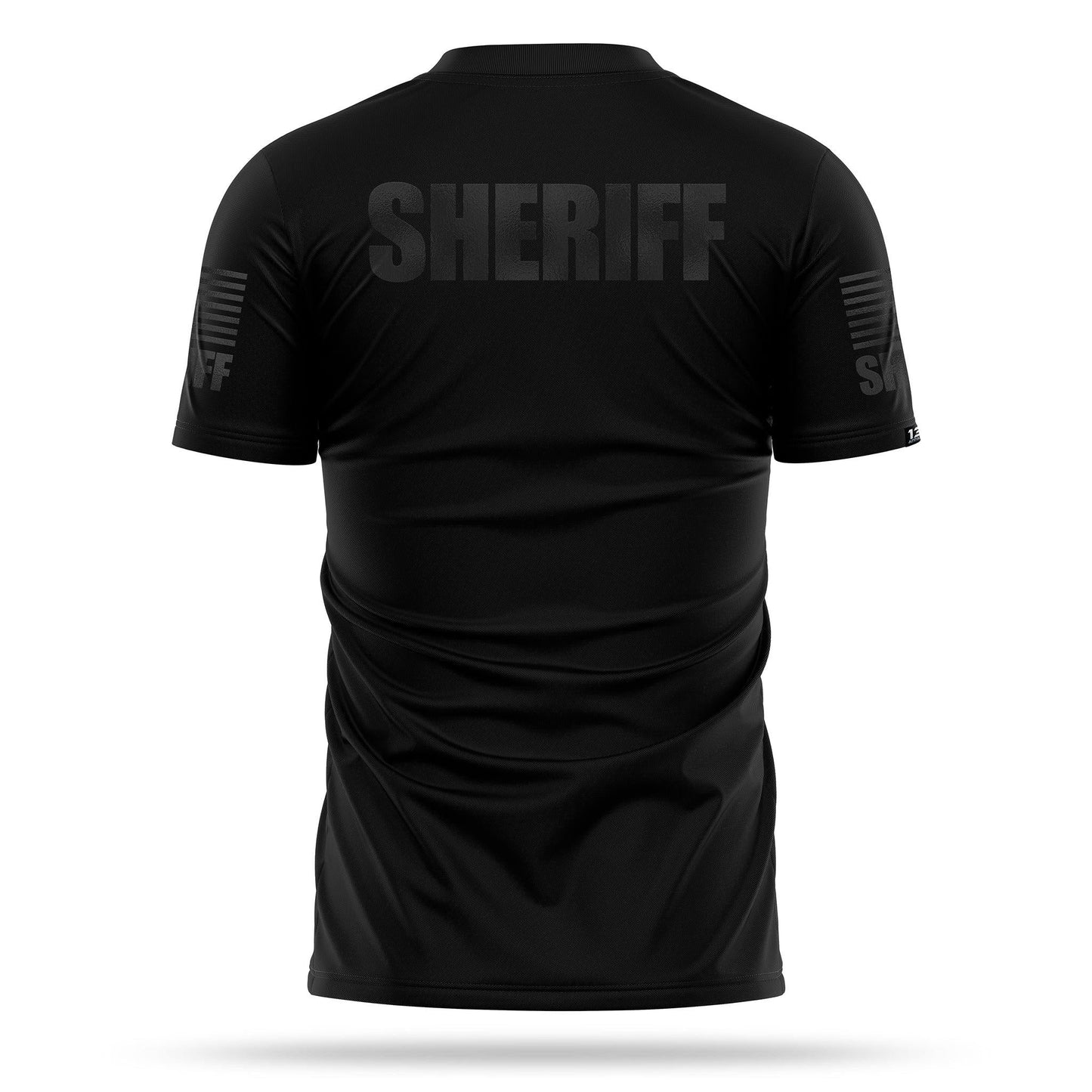 [SHERIFF] Men's Performance Shirt [BLK/BLK]-13 Fifty Apparel