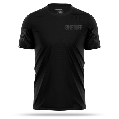 [SHERIFF] Men's Performance Shirt [BLK/BLK]-13 Fifty Apparel