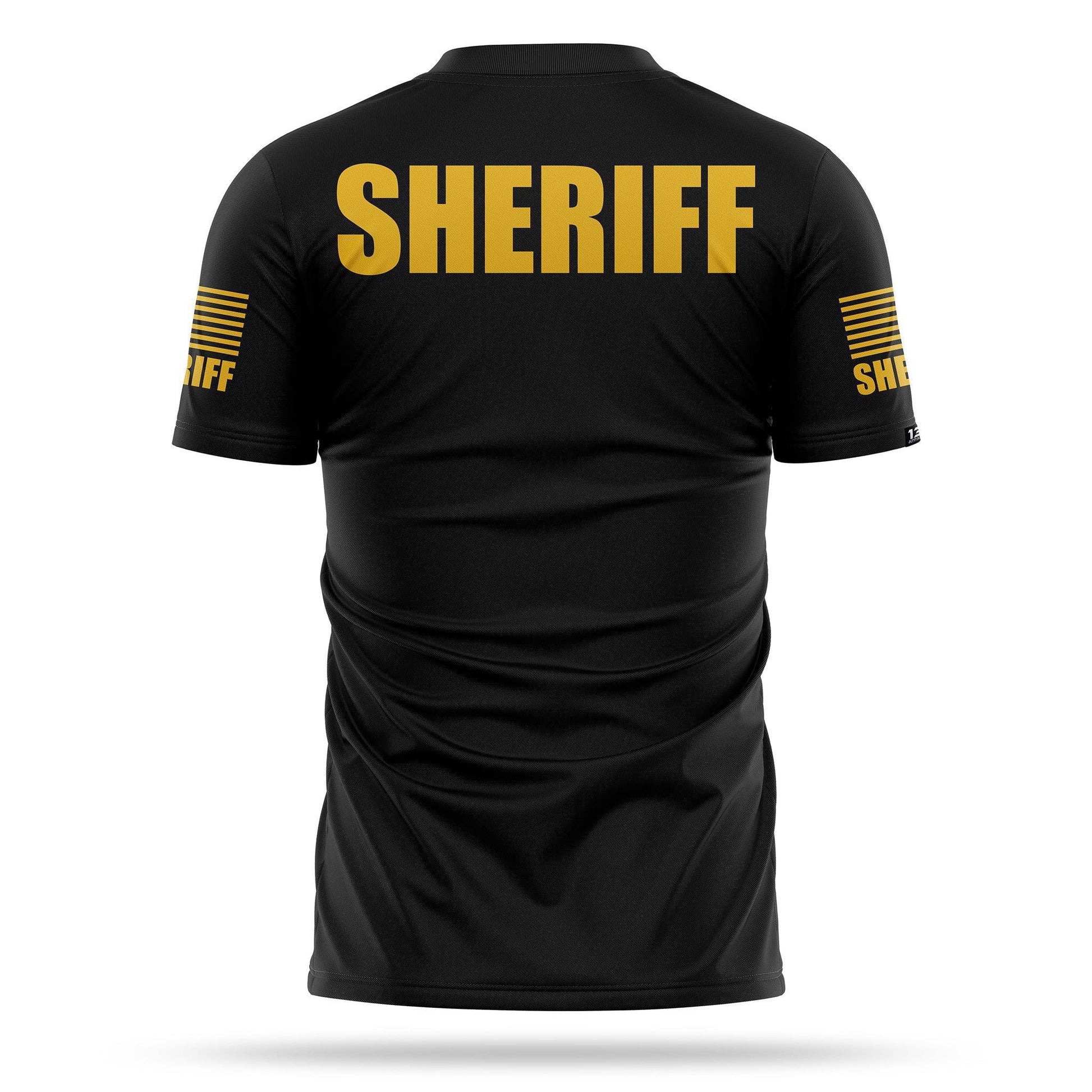 [SHERIFF] Men's Performance Shirt [BLK/GLD]-13 Fifty Apparel