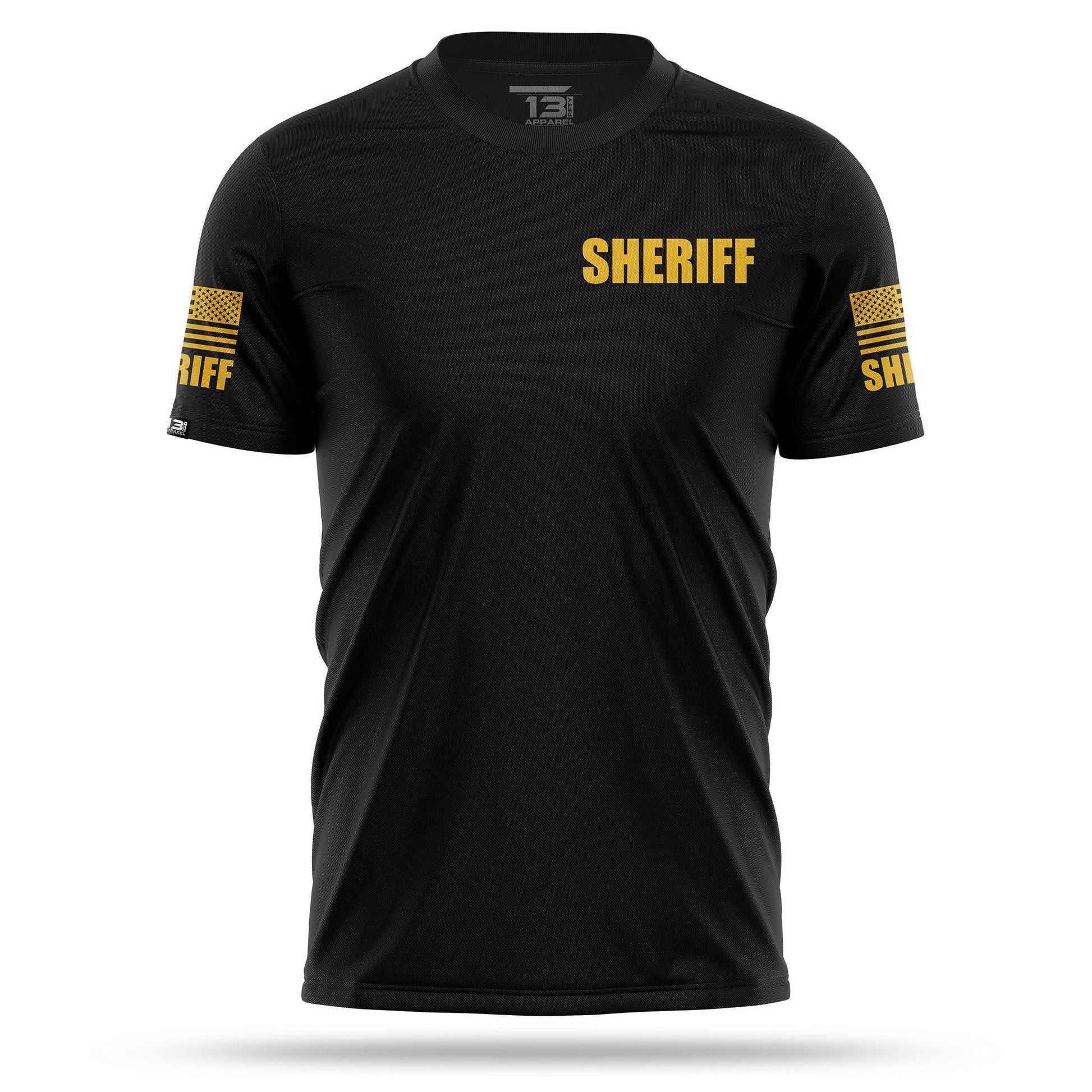 [SHERIFF] Men's Performance Shirt [BLK/GLD]-13 Fifty Apparel