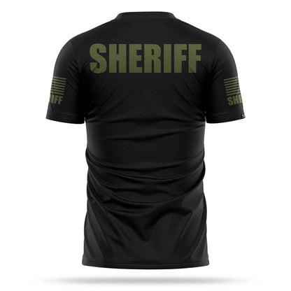 [SHERIFF] Men's Performance Shirt [BLK/GRN]-13 Fifty Apparel