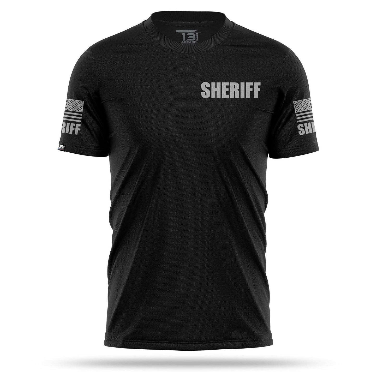 [SHERIFF] Men's Performance Shirt [BLK/GRY]-13 Fifty Apparel