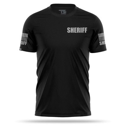 [SHERIFF] Men's Performance Shirt [BLK/GRY]-13 Fifty Apparel
