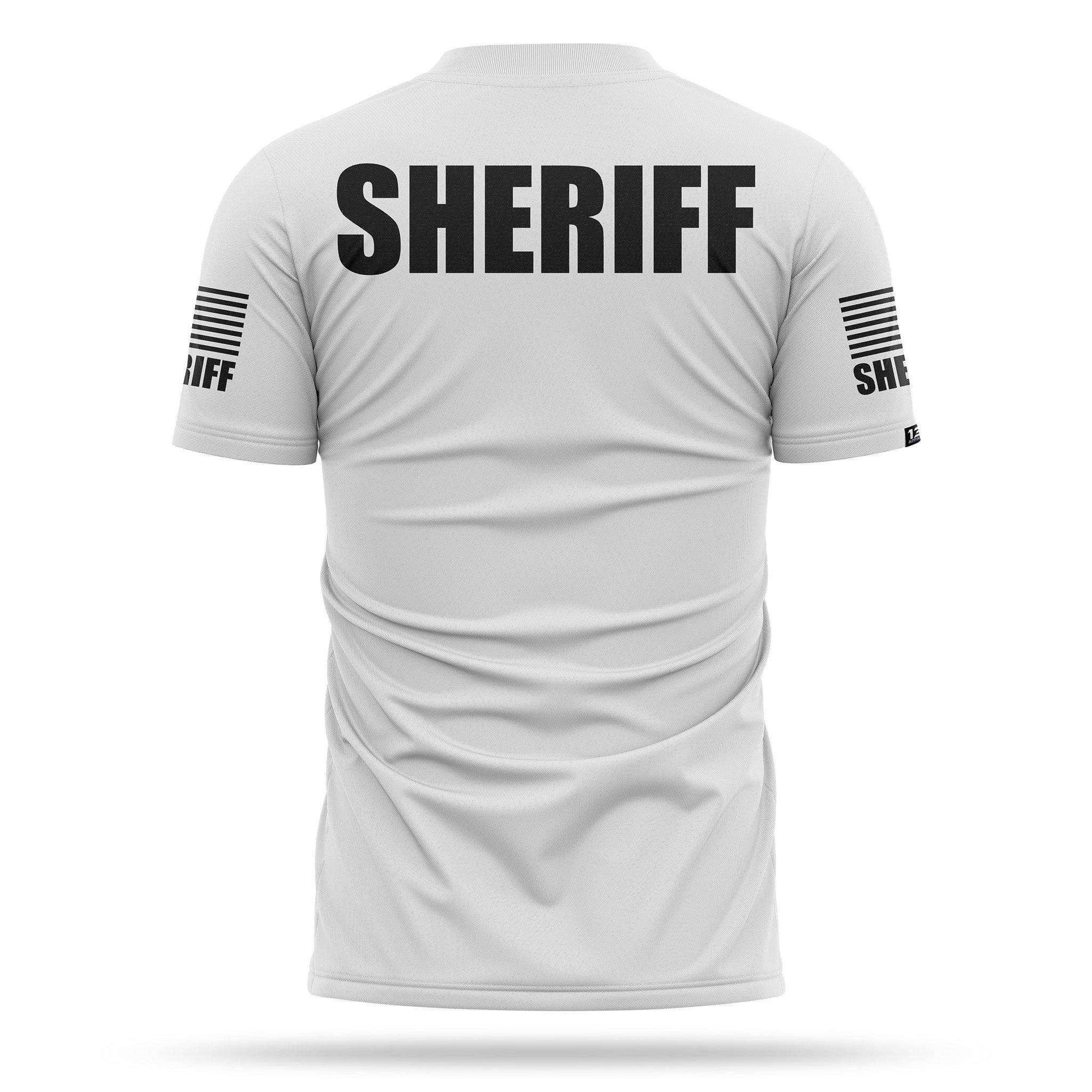 [SHERIFF] Men's Performance Shirt [WHT/BLK]-13 Fifty Apparel