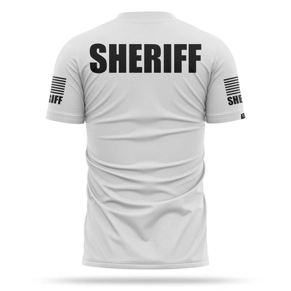 [SHERIFF] Men's Performance Shirt [WHT/BLK]-13 Fifty Apparel