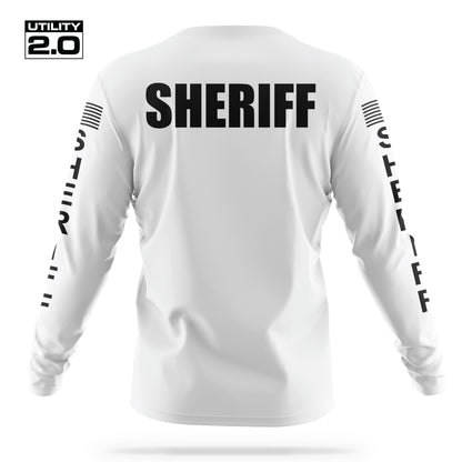 [SHERIFF] Men's Utility 2.0 Long Sleeve [WHT/BLK]-13 Fifty Apparel
