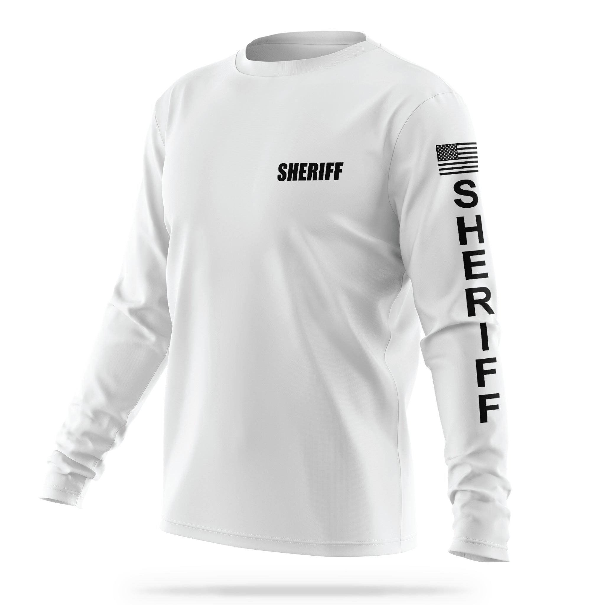 [SHERIFF] Men's Utility Long Sleeve [WHT/BLK]-13 Fifty Apparel
