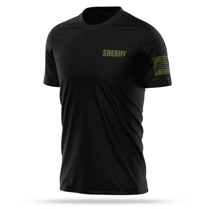 [SHERIFF] Men's Utility Shirt [BLK/GRN]-13 Fifty Apparel