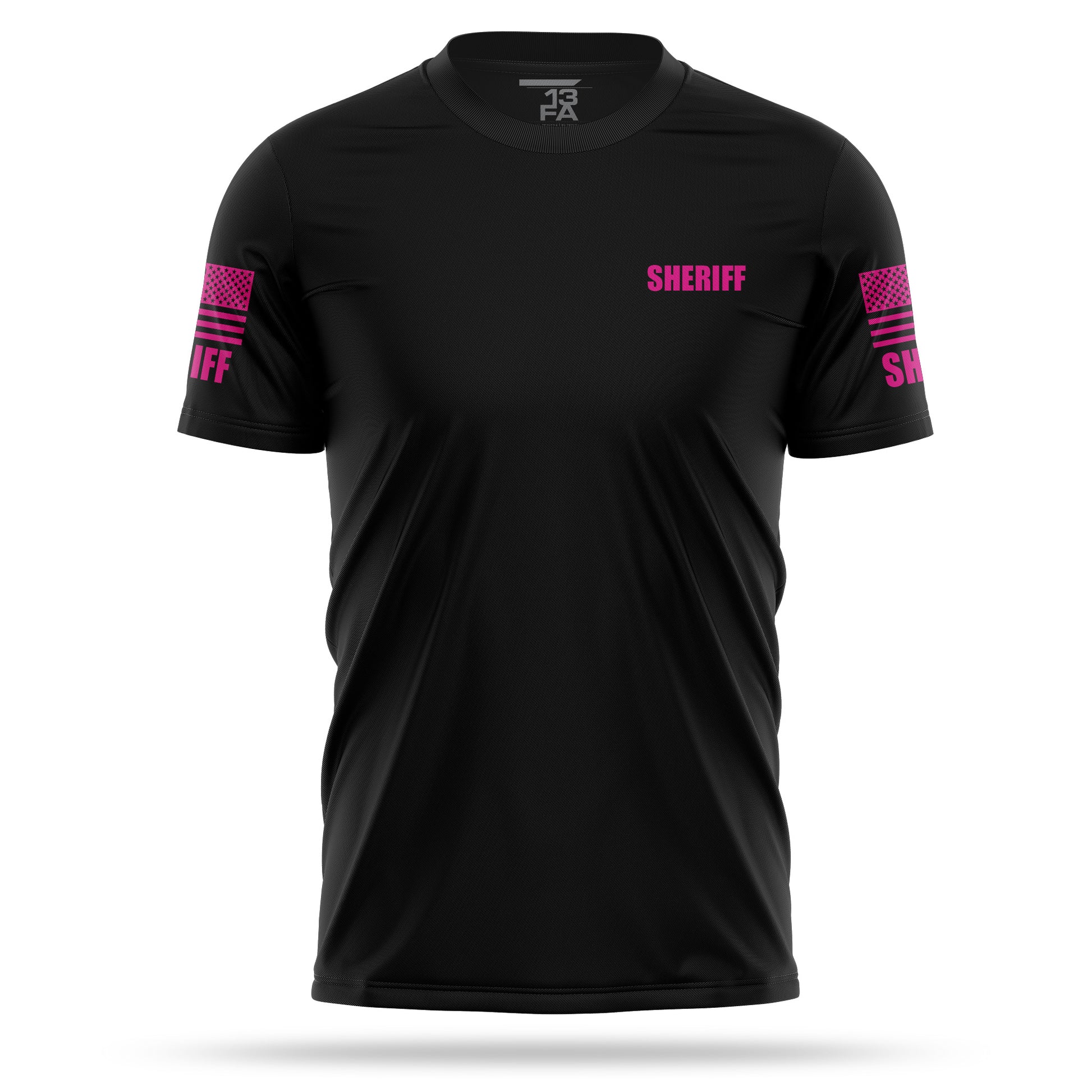 [SHERIFF] Men's Utility Shirt [BLK/PNK]-13 Fifty Apparel
