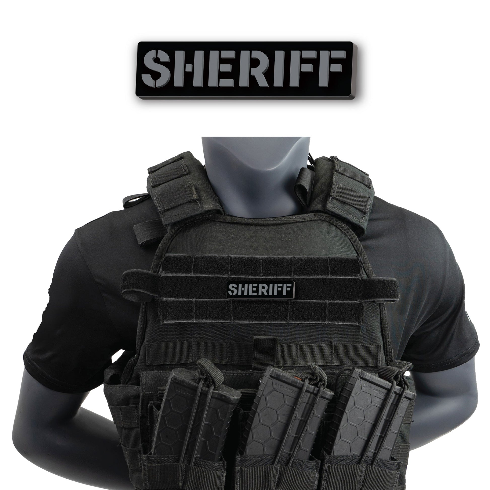 [SHERIFF] Operator PVC Patch [BLK/GRY]-13 Fifty Apparel