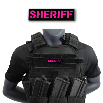 [SHERIFF] Operator PVC Patch [BLK/PNK]-13 Fifty Apparel