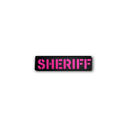 [SHERIFF] Operator PVC Patch [BLK/PNK]-13 Fifty Apparel