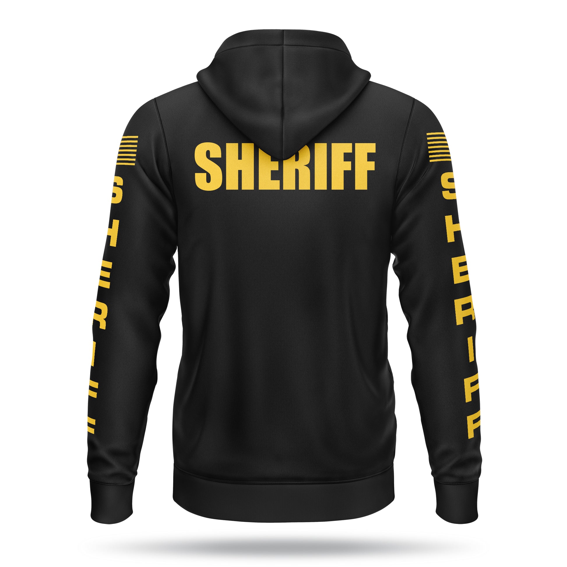 [SHERIFF] Performance Full-Zip Hoodie [BLK/GLD]-13 Fifty Apparel