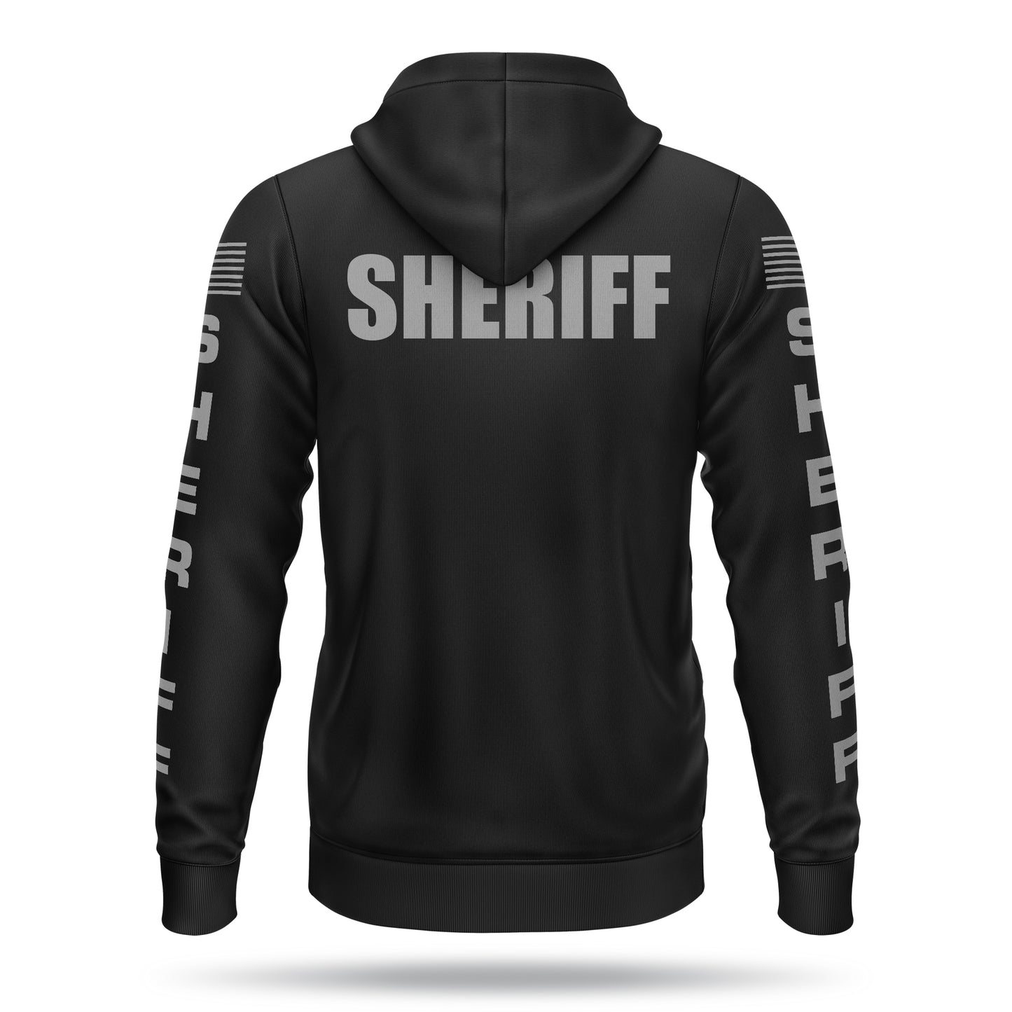 [SHERIFF] Performance Full-Zip Hoodie [BLK/GRY]-13 Fifty Apparel