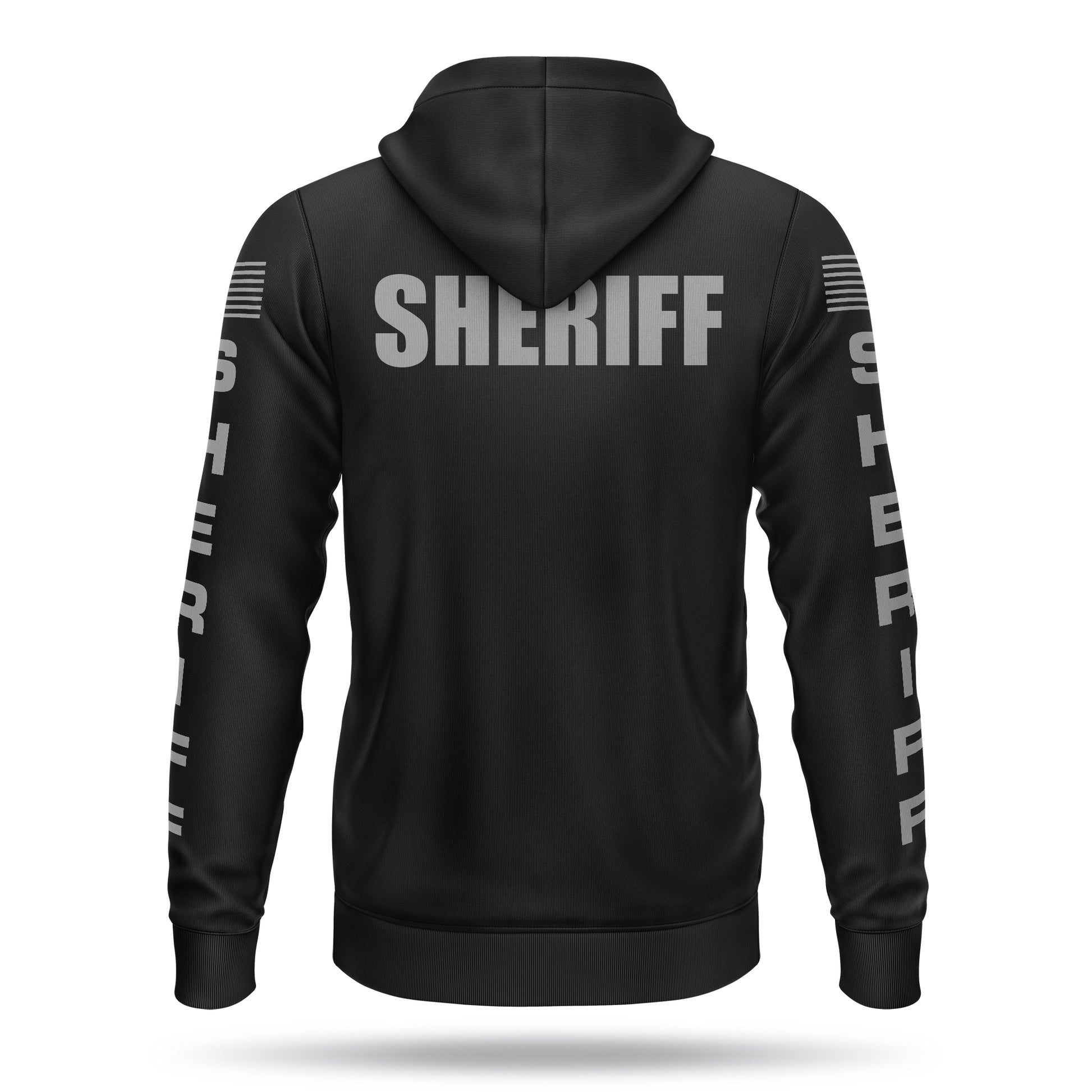 [SHERIFF] Performance Full-Zip Hoodie [BLK/GRY]-13 Fifty Apparel