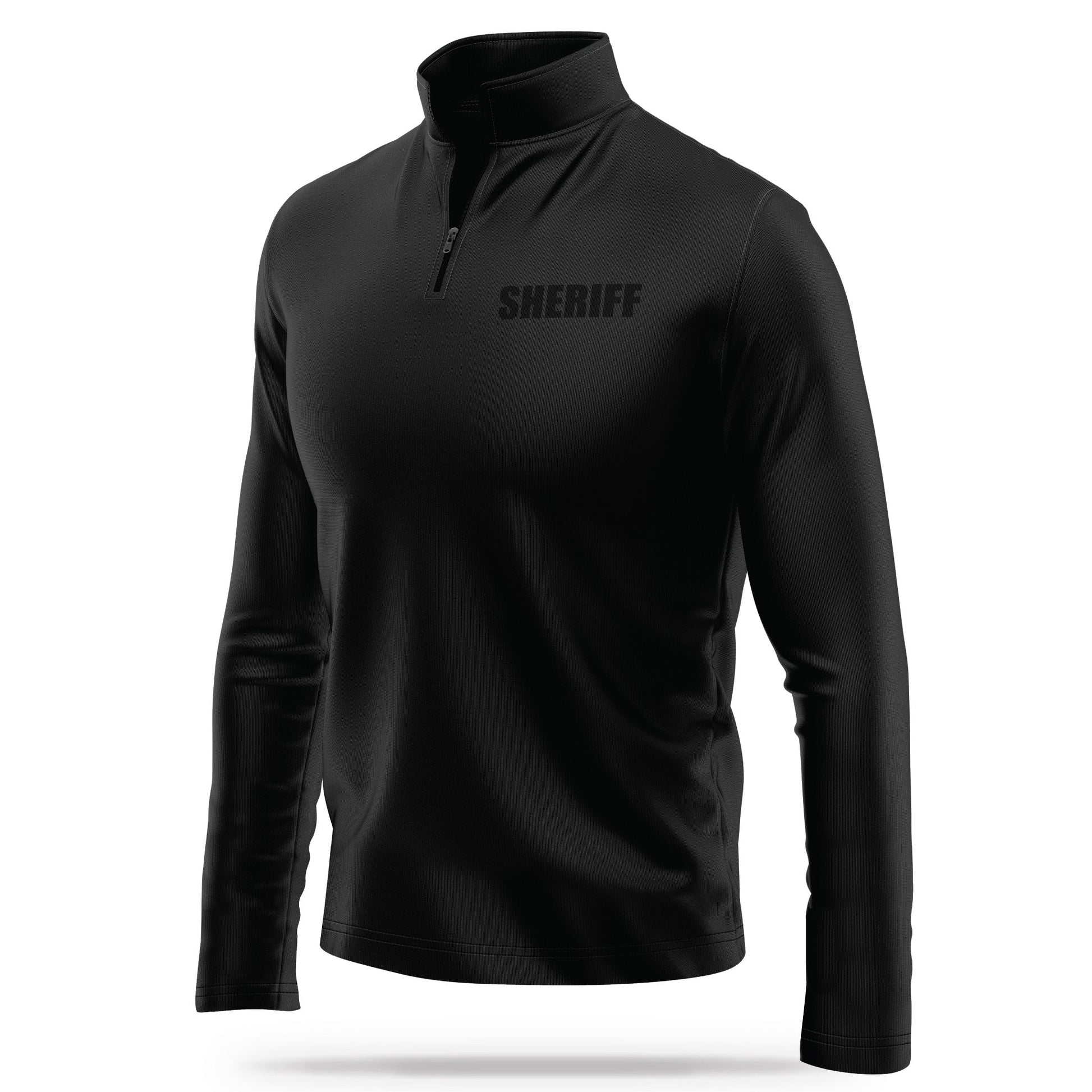 [SHERIFF] Performance Quarter Zip [BLK/BLK]-13 Fifty Apparel