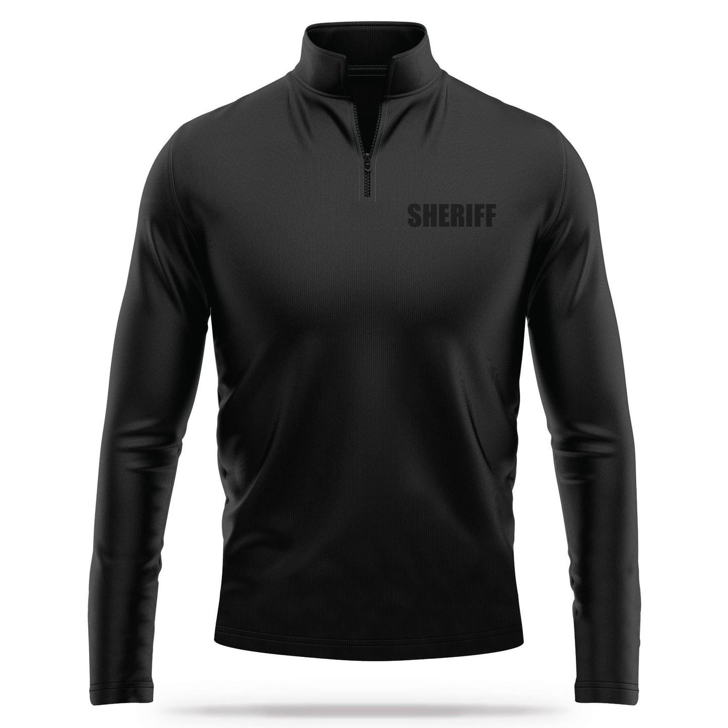 [SHERIFF] Performance Quarter Zip [BLK/BLK]-13 Fifty Apparel