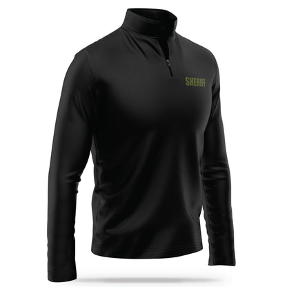 [SHERIFF] Performance Quarter Zip [BLK/GRN]-13 Fifty Apparel