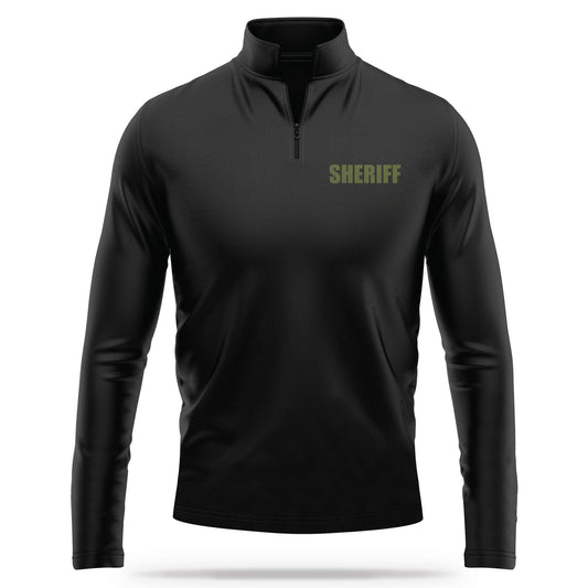 [SHERIFF] Performance Quarter Zip [BLK/GRN]-13 Fifty Apparel