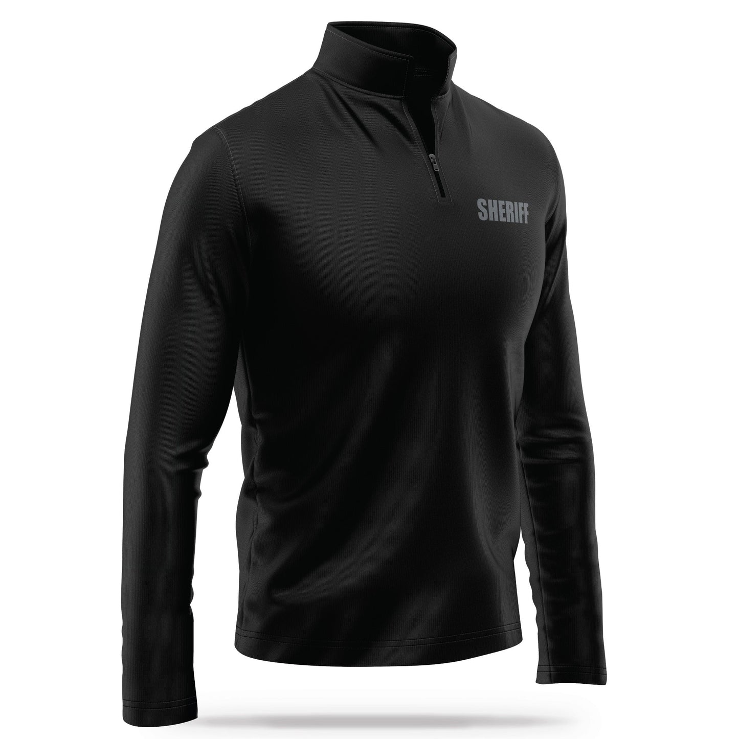 [SHERIFF] Performance Quarter Zip [BLK/GRY]-13 Fifty Apparel