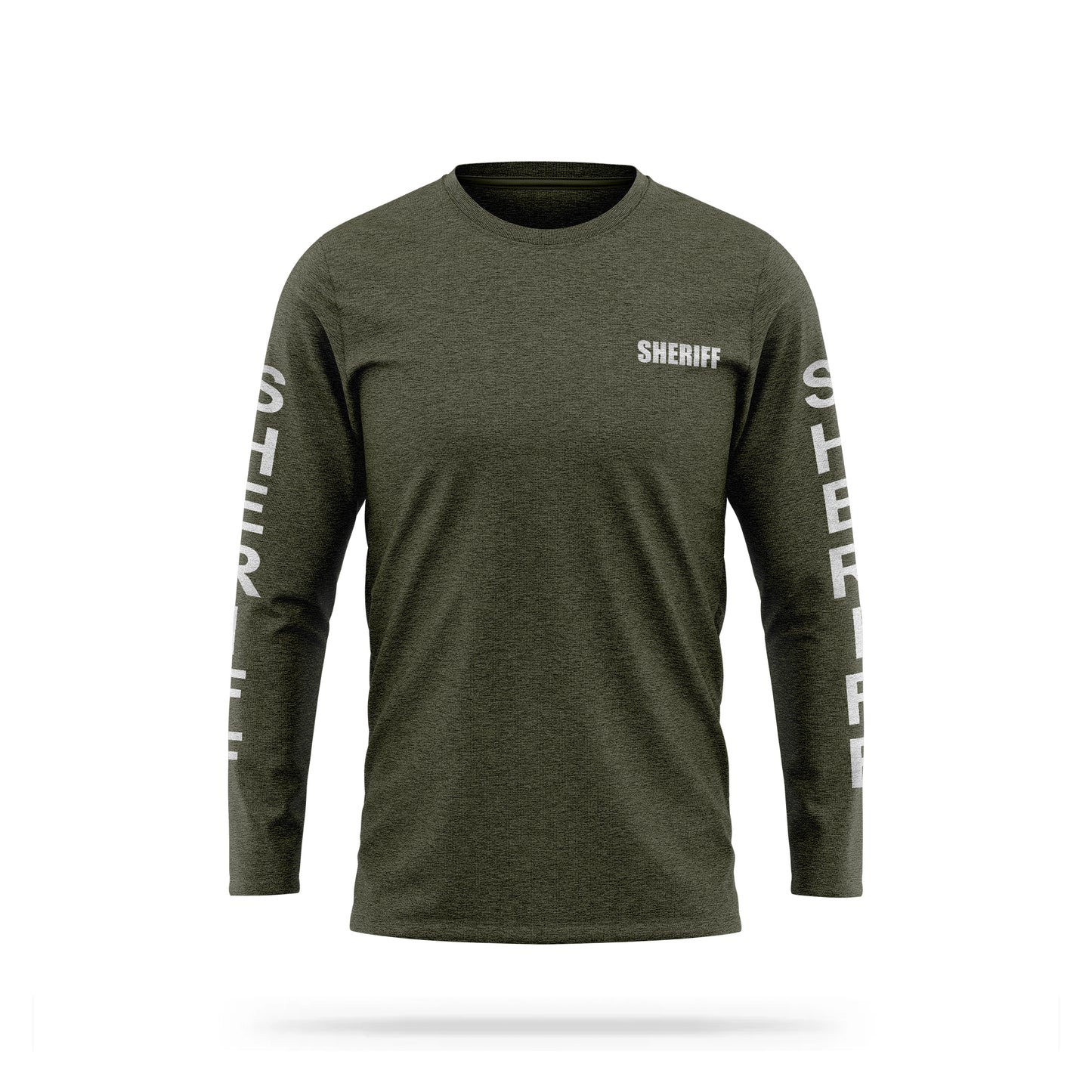 [SHERIFF] Reflective Cotton Blend Long Sleeve [GRN/REF]-13 Fifty Apparel