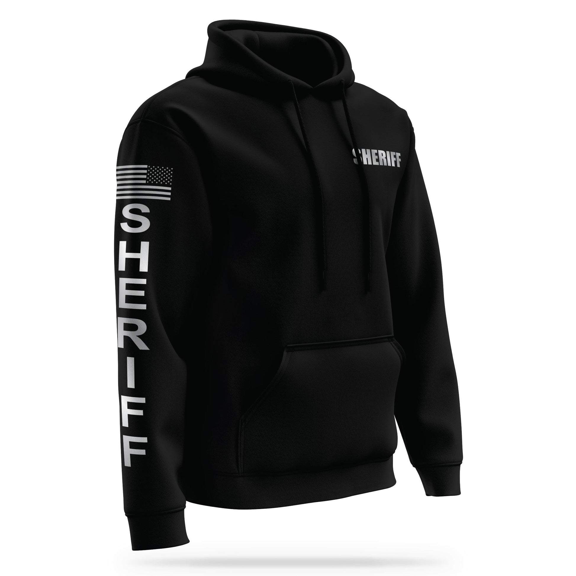 [SHERIFF] Reflective Performance Hoodie 2.0 [BLK/REF]-13 Fifty Apparel