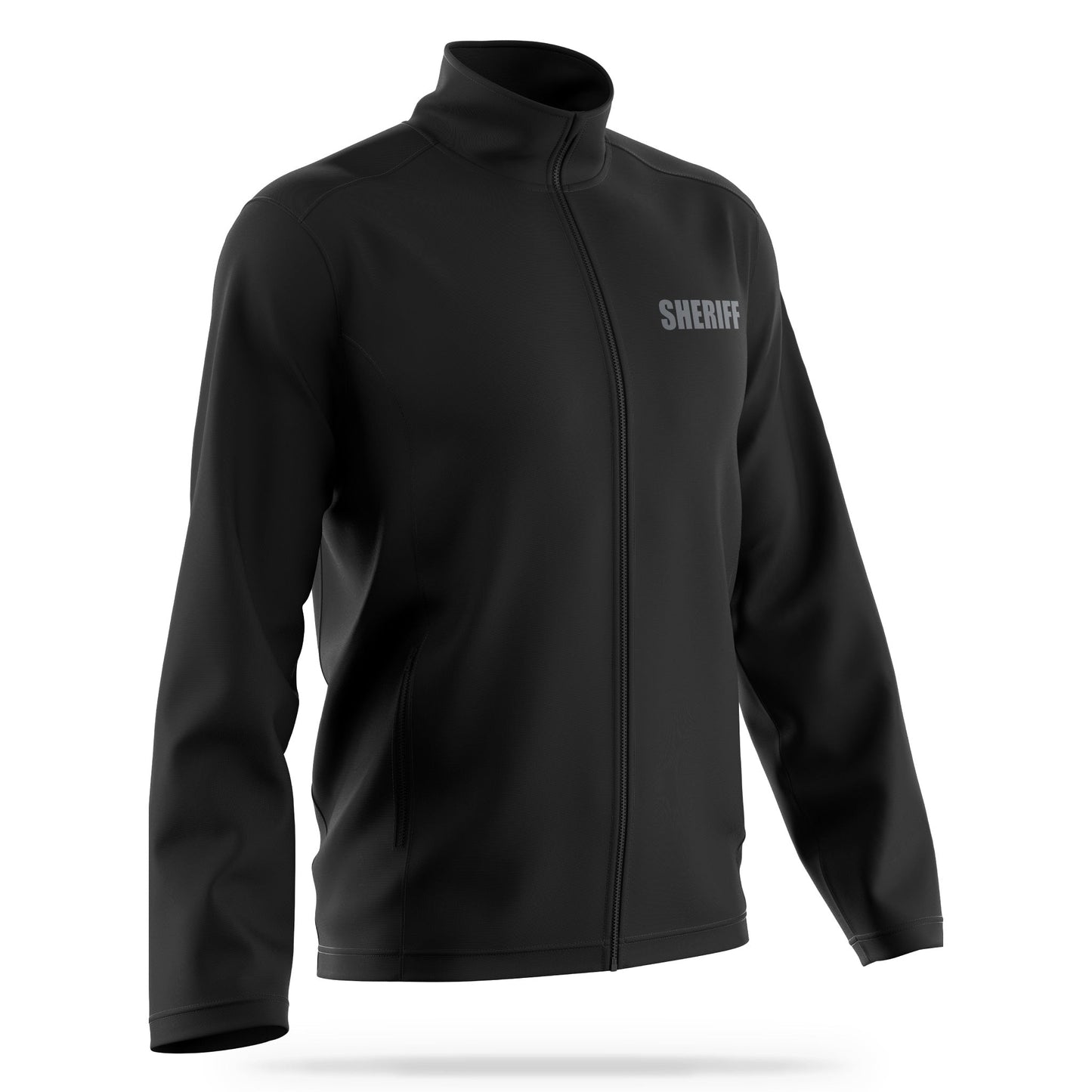 [SHERIFF] Reflective Soft Shell Jacket [BLK/REF]-13 Fifty Apparel